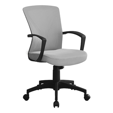 Monarch Specialties Office Chair, Adjustable Height, Swivel, Ergonomic, Armrests, Computer Desk, Work, Metal, Grey I 7340